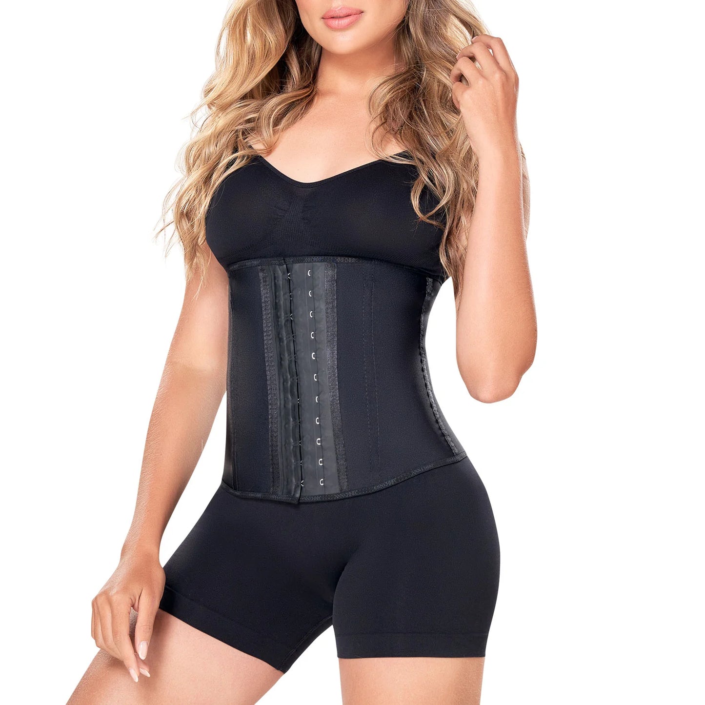 Ann Chery 2026 Short Latex Waist Trainer 2 Hooks