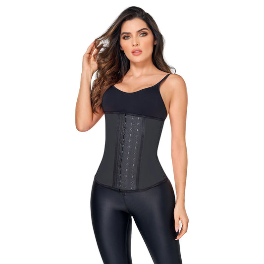 Ann Chery 2023 Deportiva 3 Hooks Black Latex Waist Trainer Shaper